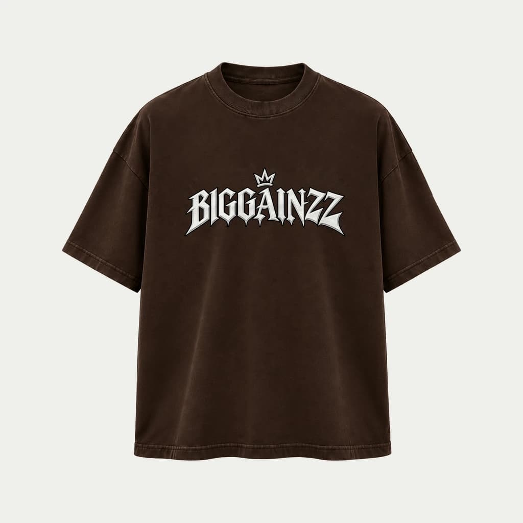 BIGGAINZZ Royal Tee (Chocolate) — front